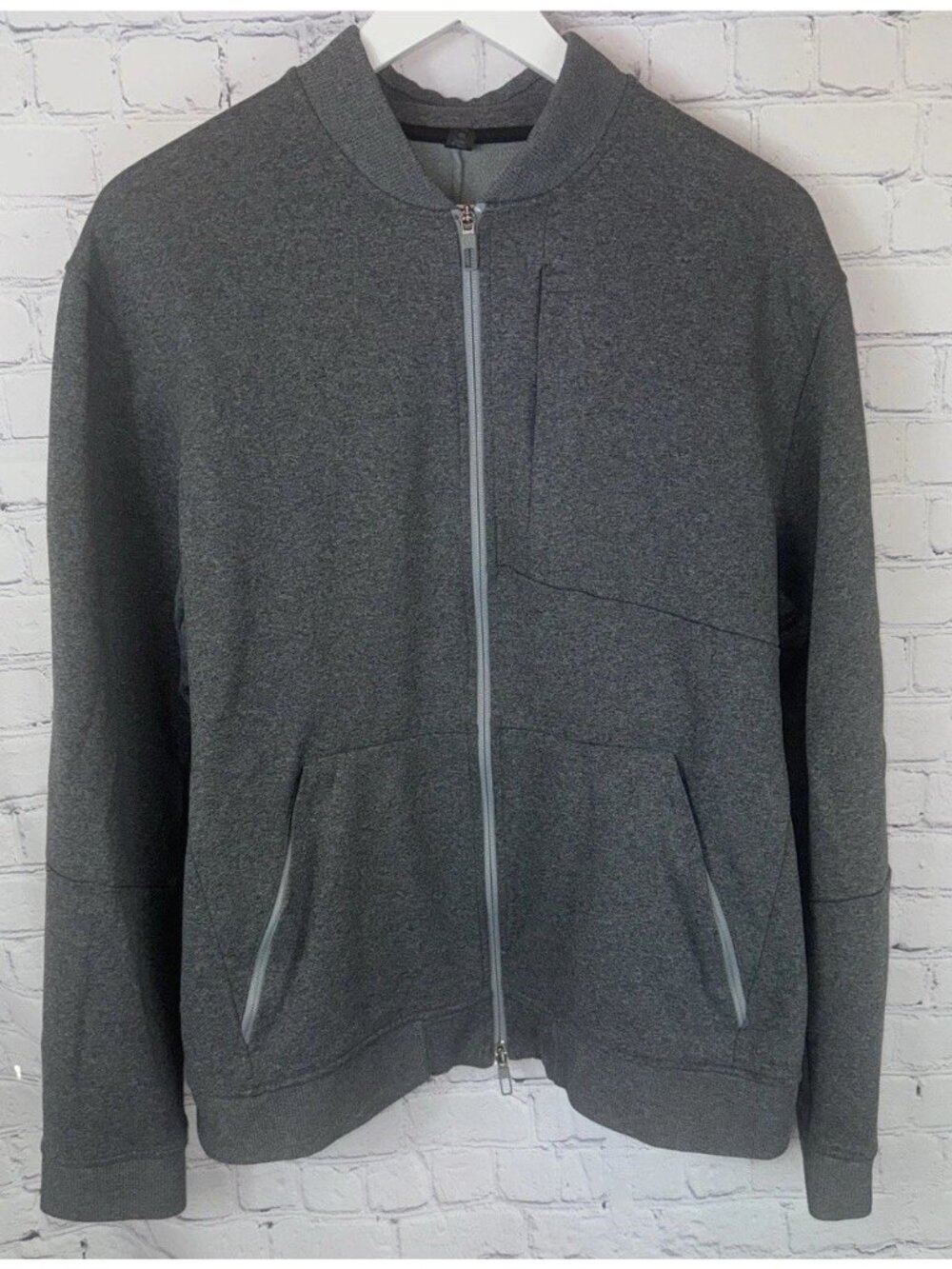 LULULEMON Men's Size XL City Sweat Bomber Jacket Heathered Gray